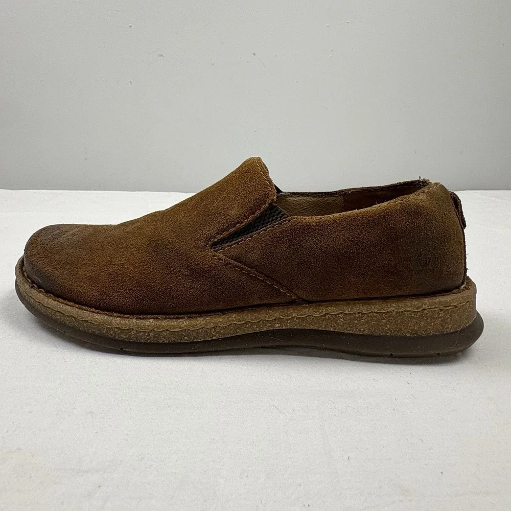 Born 8.5 Bryson Brown Distressed Suede Slip-On Casual Shoes Mens 8.5M EUC
